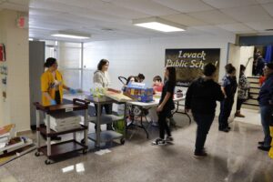 After the contest, the students enjoyed a pizza lunch that was provided by the Knights.