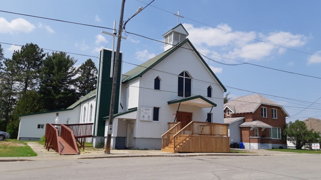 Left side view of St. Bartholomew's Church - 2023 - With new stairs installed