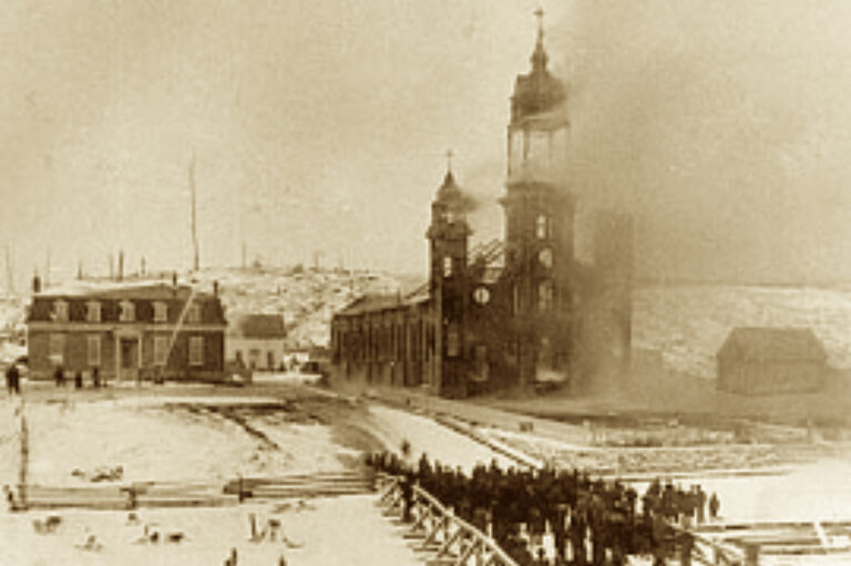 Sainte-Anne-des-Pins - Fire of 1894 that destroyed the church