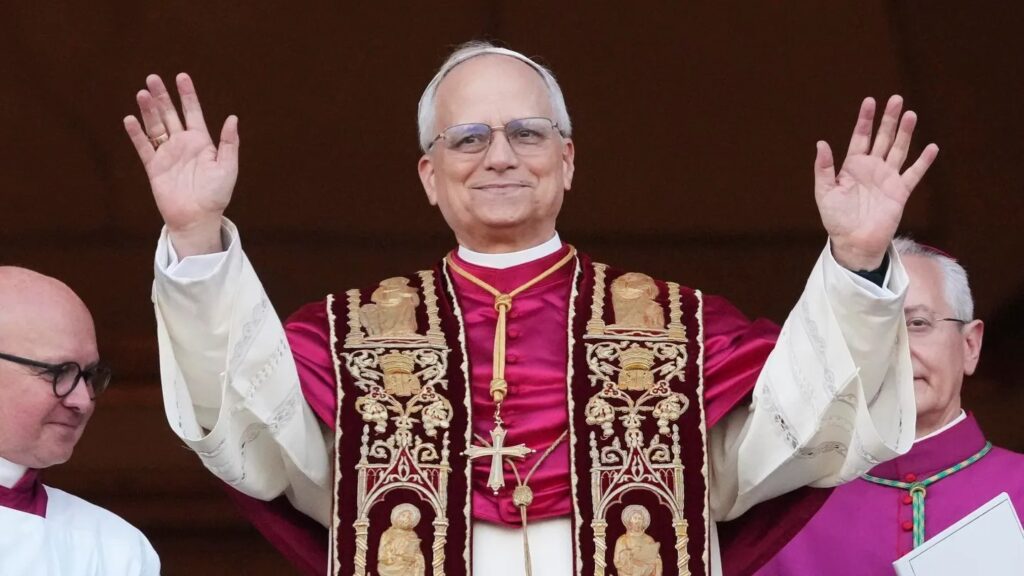 Pope Leo XIV on the day of his election May 8, 2025 (AP)